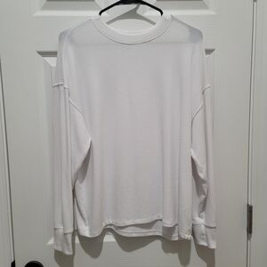 Long-Sleeve Oversized Cozy Cloud Knit Crew Tee